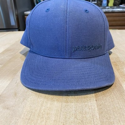 Vintage Patagonia Spell Out Flat Top Hat - Excellent - Indigo - Rare - 2011
