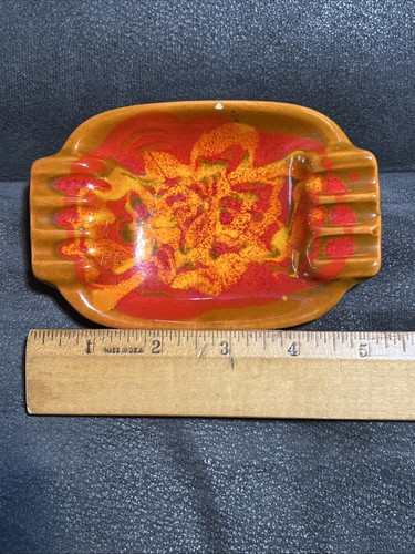 California Originals CAL ORIG 65 - S USA Ashtray Orange & Brown Vintage. “RM” - Picture 2 of 4