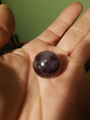 1pcs Natural Amethyst Quartz Stone Sphere Crystal Fluorite Ball Healing X3Y9