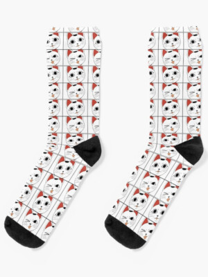 Dandadan Sublimated Crew Socks, Turbo Granny  Unisex Socks, Cat, Anime, Manga