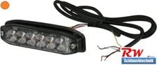Warnblitzer orange 6 LEDs, 14W, 12/24V, 130x30x16mm, Warnleuchte, synchron, TA2
