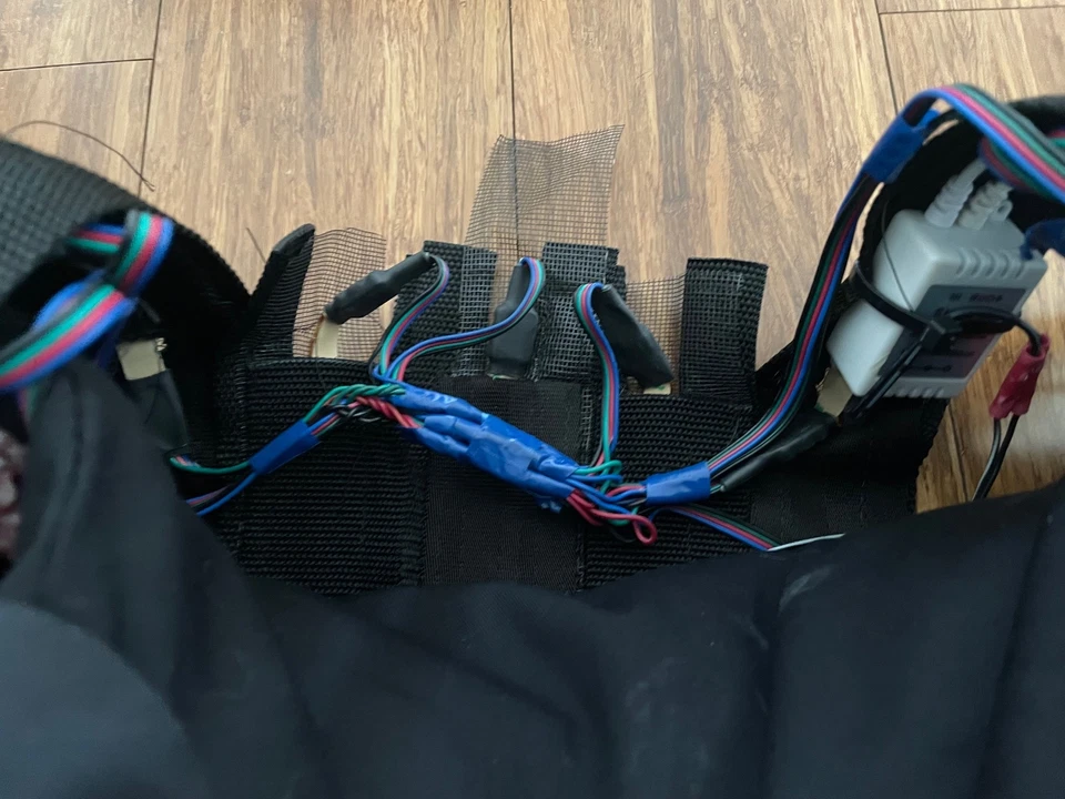 DICKIES Work Jacket W/LED Lights Cables IR Controller Sz M Black Rare - Image 3 of 4