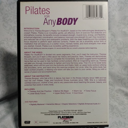 Pilates for Any Body - DVD - Theresa Borgren SWB Combined Shipping - Picture 2 of 2