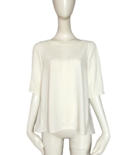 MARELLA Art 365 Ivory Half Sleeve Blouse Tunic Size S - Afbeelding 1 van 7