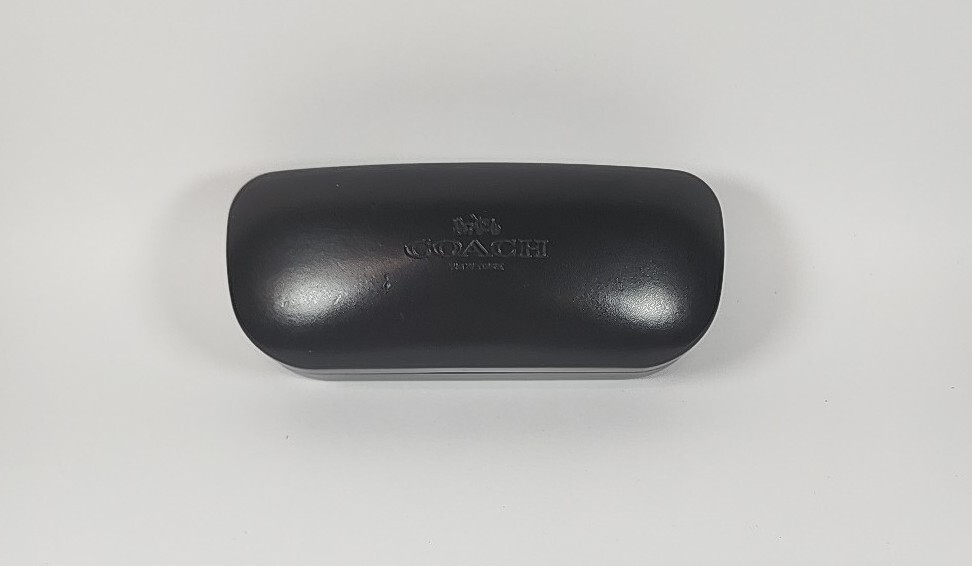 COACH Black Hard Shelled Glasses Case Embossed For Eye  display picture 2