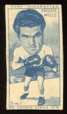 1949 Carreras Turf Cigarettes Sports Series Boxing #15 Freddie Mills VG/EX *d2