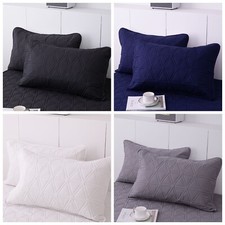 100 Polyester Solid Pillow Cases Hidden Zipper Pillow Cover Standard 2 Pack