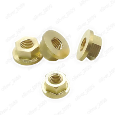 Brass Hex Flange Nuts Non-Serrated Lock Nuts M4 M5 M6 M8 M10 M12