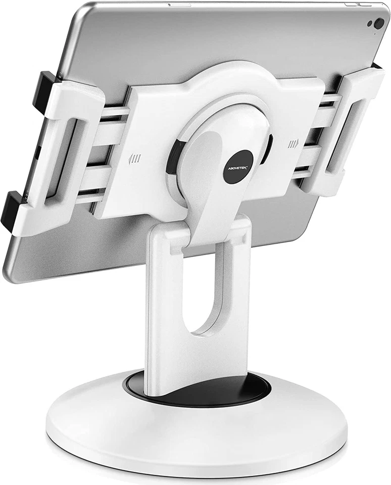 Retail Kiosk iPad Stand 360° Rotating Commercial POS Tablet Stand White - Image 2 of 4