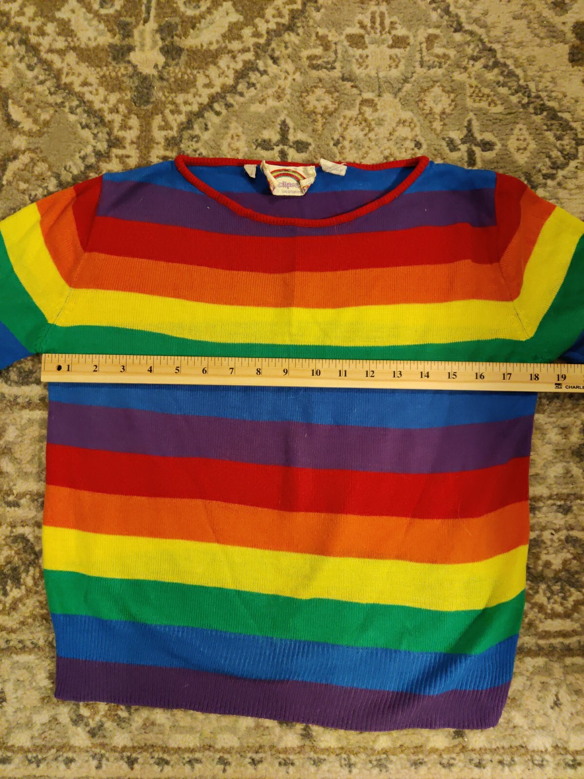 vintage 70s Eclipse Rainbow Pullover Sweater Smal… - image 13