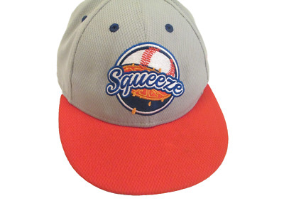 New Era 59 Fifty Florida Squeeze Baseball Cap Fitted 7 1/4 Gray Orange Brim Logo