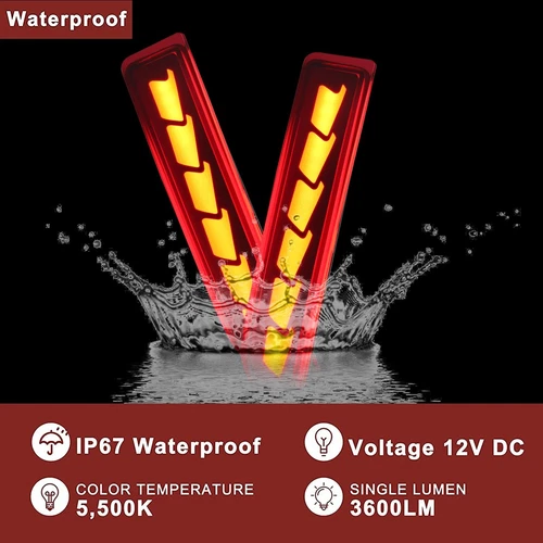 Para Toyota RAV4 2006-2012 LED Parachoques Trasero Reflector Luz De Freno Lámparas DRL - Imagen 8 de 10