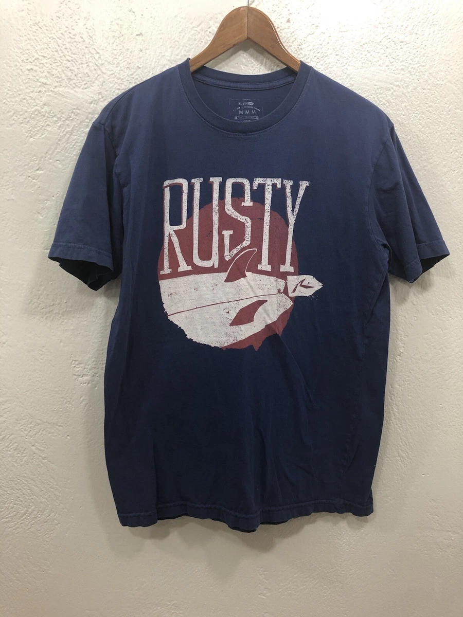 Rusty Mens M Surf Brand T-Shirt Surfing Surfboard