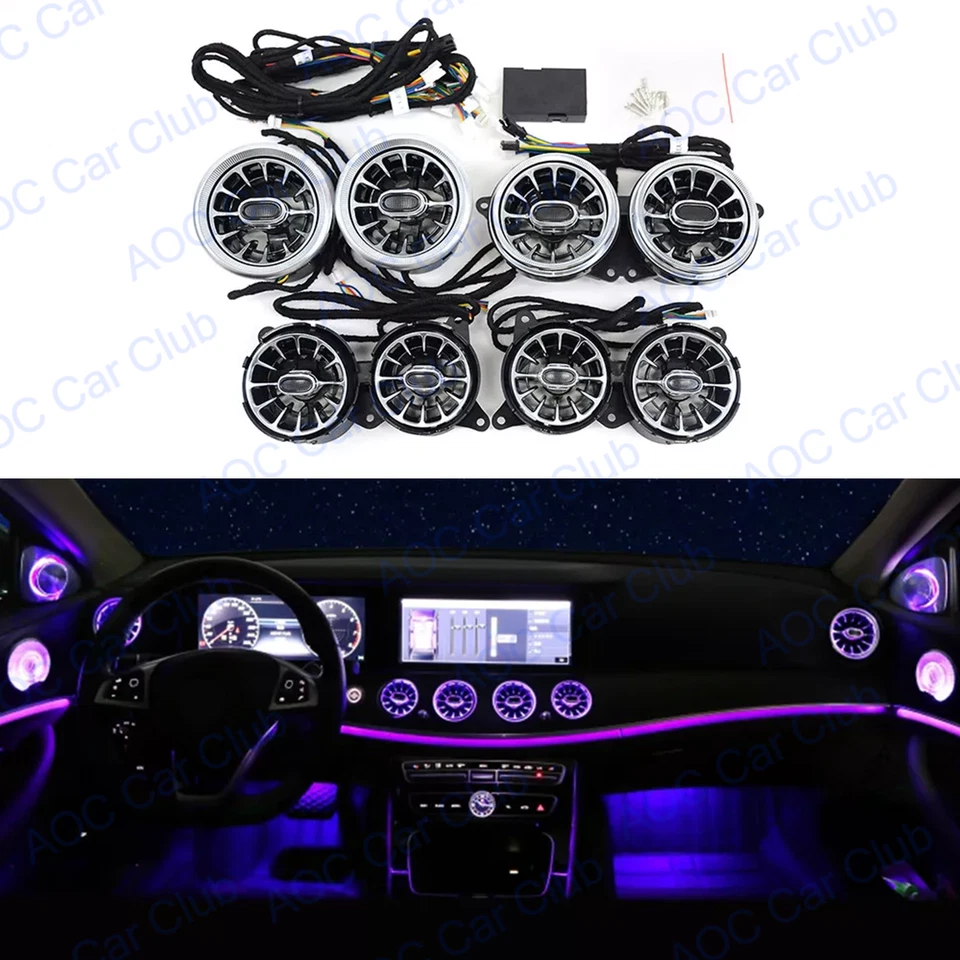 7/64 Color Air Vent Ambient LED Light For Mercedes-Benz W222 S-Class S550 500 63 - Image 2 of 4