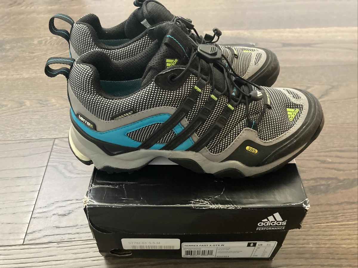 Adidas Terrex GTX Black/Blue Hiking Shoes Womens Sz 5.5 Gore Tex | eBay