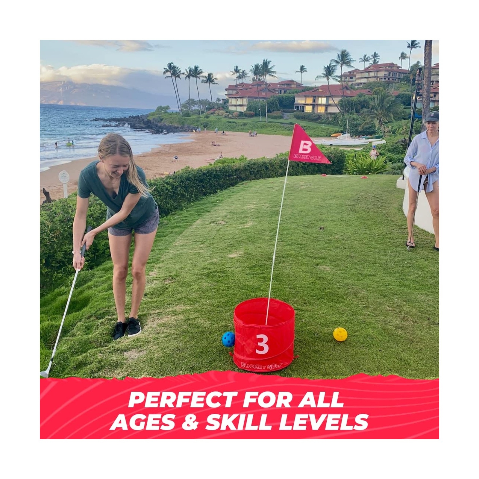 BucketGolf Game Pro The Ultimate Backyard Golf Game for Family, Adults