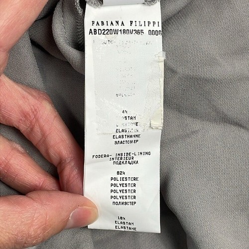 Fabiana Filippi Beaded Knot Neck Shift Dress In Grey Gray Sz XXS - Picture 14 of 16