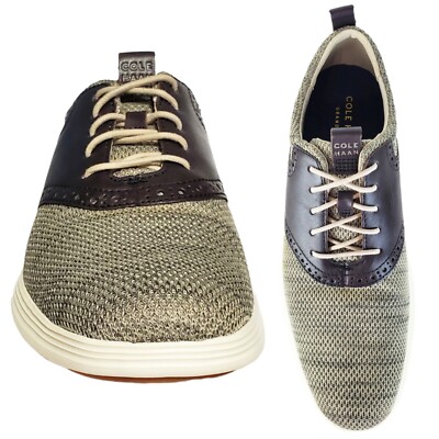 Cole haan grand tour knit oxford shoes hawthorn dark roast  display picture 1