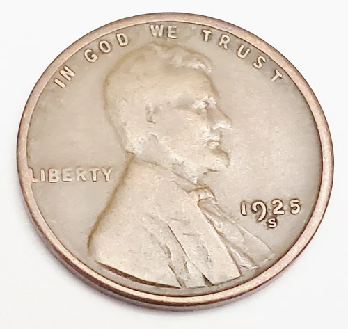 1925 S Lincoln Wheat Cent / Penny   *F - FINE*    **FREE SHIPPING**