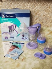 GERBER COMFORT MASSAGE MANUAL BREASTPUMP 78703 DUAL MASSAGING FUNNEL. Open Box