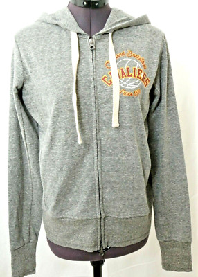 New Cleveland Cavaliers Hoodie Sweatshirt Touch Gray Zip Light shirt Women's S
