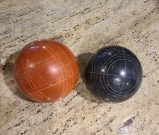 Set of 2 FRANKLIN SPORTS Bocce Ball Replacement Blue Orange 113mm Circle Square