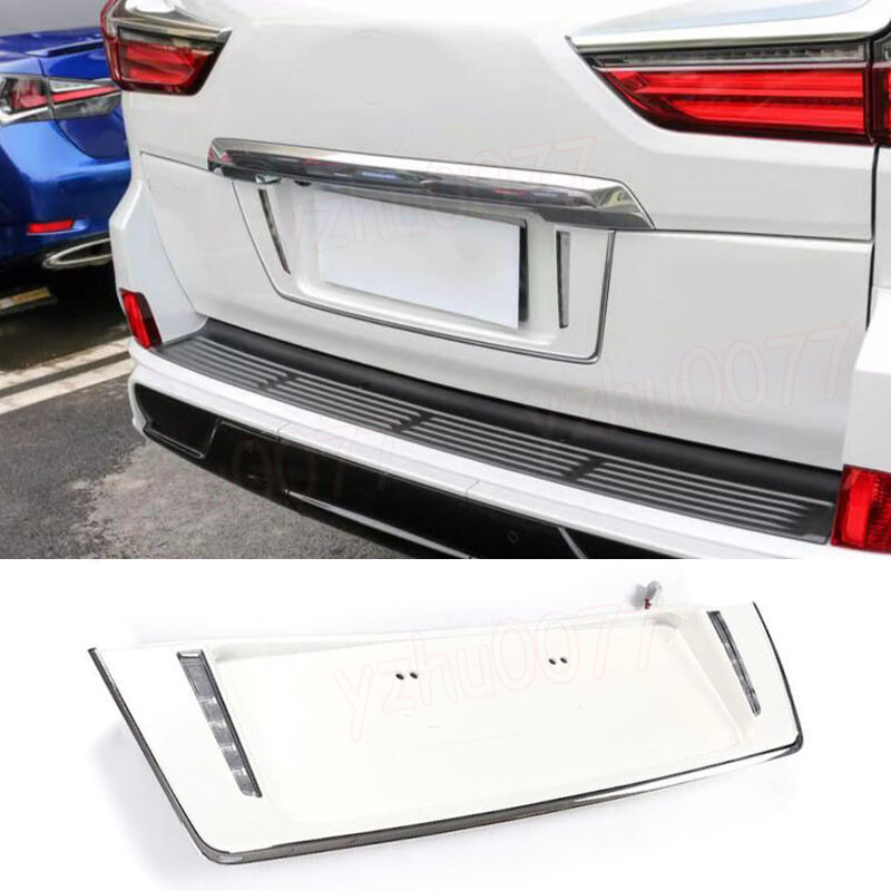 For 2016-2021 Lexus LX 570 Pearl White Rear License Plate Assembly