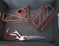 3 teiliges Schreibtisch Set Rosegold Neu