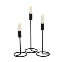 KerzenstäNder Aus Metall Fio, 3Er-Set, Schwarz