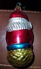 Vintage Columbia Santa Glass Christmas Ornament 4” Tall  — photo 2