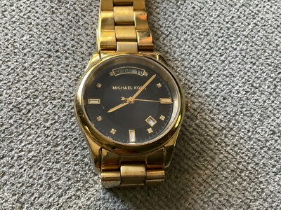 Michael Kors Watch Gold and Black Great Condition Michael Kors Men main image 2