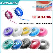 15FT Elastic Power Chains Dental Orthodontic Rubber Braces Band Short/Long/Close