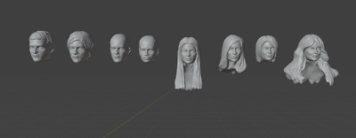 SMALLVILLE Clark Lois Lana Lex Chloe Pete Martha Jonathan Head Sculpts 3D Print