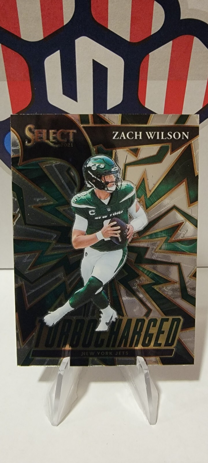 2021 Panini Select Zach Wilson Turbocharged Insert RC Rookie #TUR-2 Jets