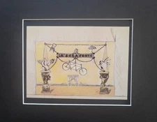 Max Ernst "Study for the Stage Set for Ubu Enchaine"   Matted Offset Litho 1977