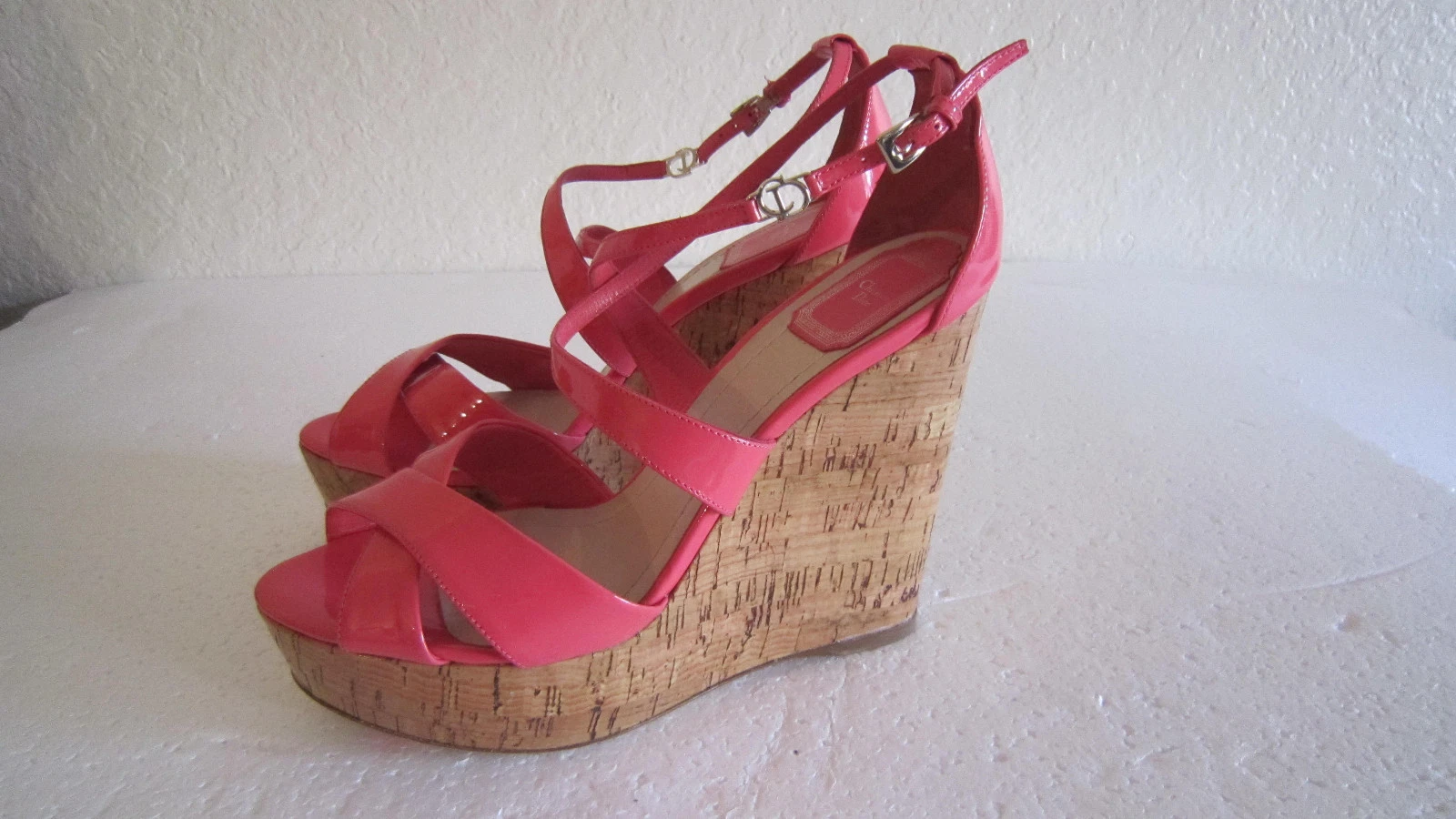 Sandales neuves Christian Dior Escapade liège plate forme coin taille 40 US 10