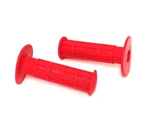 RED OURY BMX BICYCLE BIKE GRIPS PAIR RED FULL WAFFLE STYLE NEW