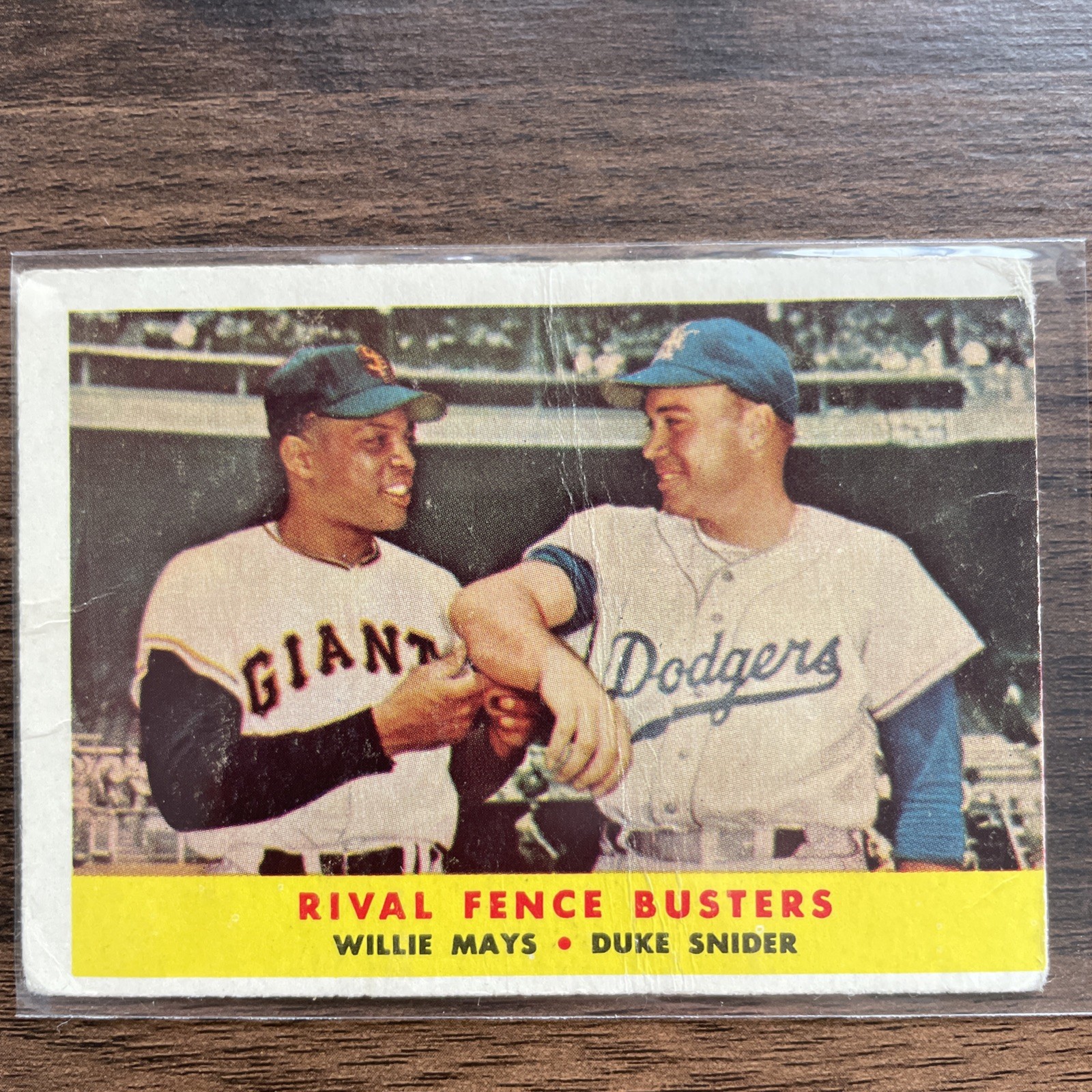 1958 Topps - Willie Mays, Duke Snider #436 *Crease