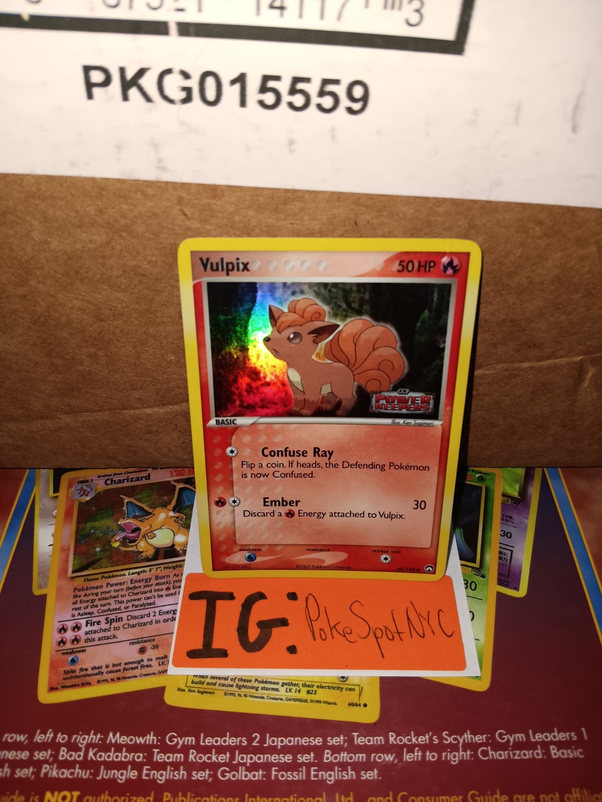 Pokemon 2007 Ex Power Keepers Vulpix Reverse Holo #69/108 NM-LP