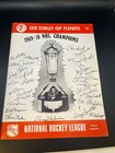 1969-70 Detroit Red Wings VS Chicago Blackhawks Playoff Program-Excellent + — photo 1