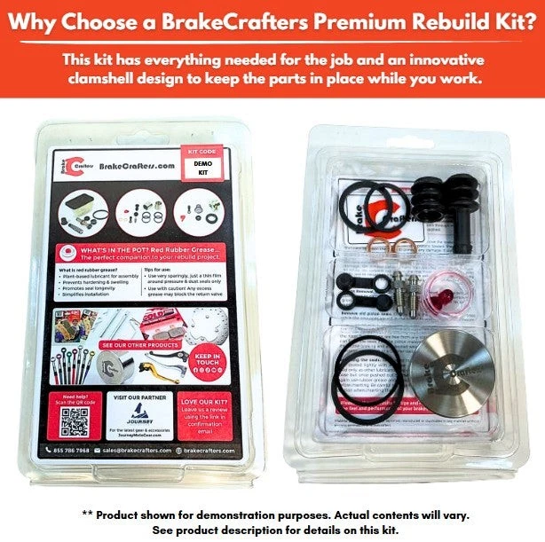 Brake Caliper Seal+Stainless Steel Piston Kit for 1979-1981 Honda CM400 Front - Image 3 of 4