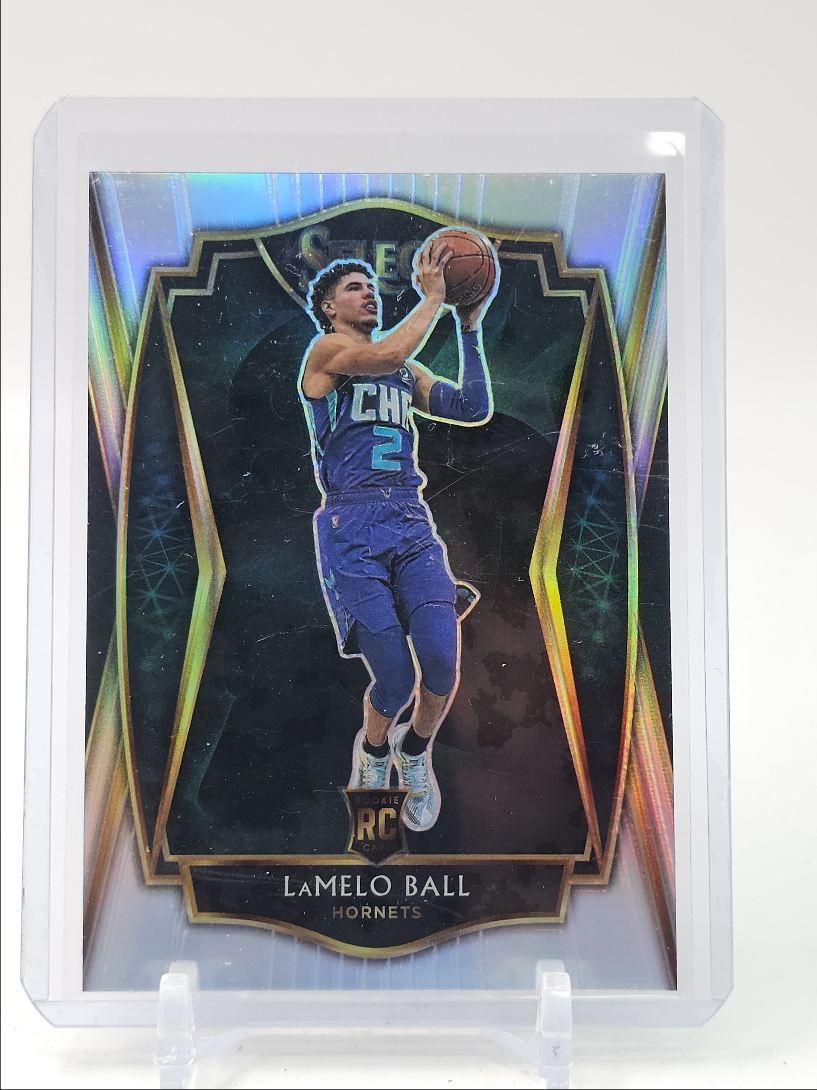 LAMELO BALL 2020-21 SELECT PREMIER LEVEL ROOKIE SILVER PRIZM RC Q1977