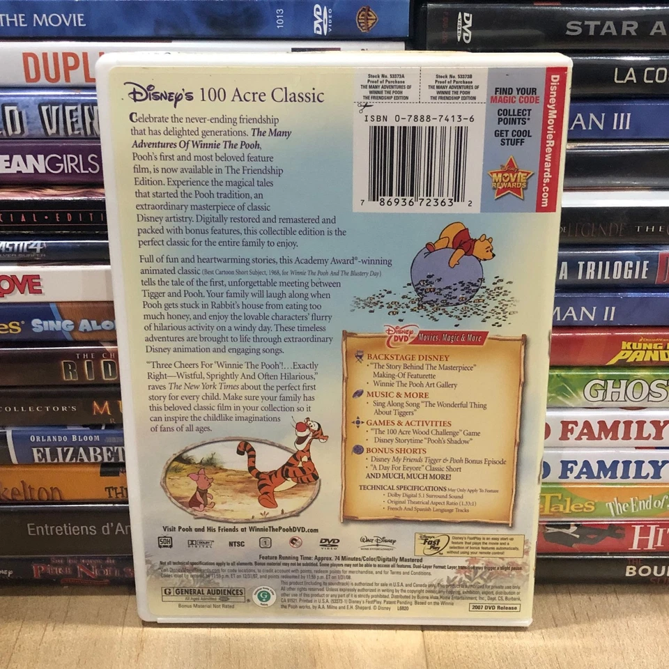 Disney The Many Adventures of Winnie the Pooh DVD Friendship Edition Family 2007 - Image 2 of 2