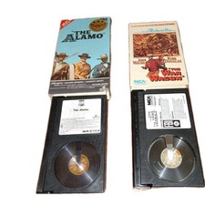 John Wayne Lot of 2 Classic The Alamo The War Wagon Kirk Douglas Beta Tapes
