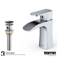 Karran USA KBF440 Kassel 1.2 GPM Single Hole Bathroom Faucet Stainless Steel