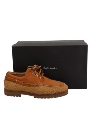 Paul Smith Herrenschuhe UK 7 hellbraun 100 % Wildleder Bootsschuh neu mit Etikett