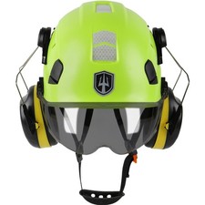 3 in 1 Forsthelm Bauhelm Schutzhelm mit Visier Gehörschutz