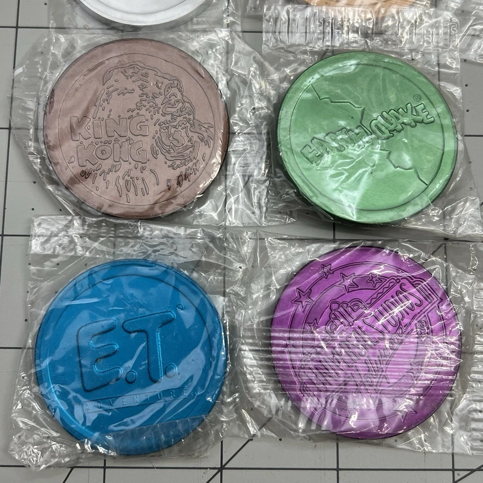 Vintage Mcdonalds Universal Studios Pogs Slammers Complete Set Of 8 1994 - Image 3 of 4