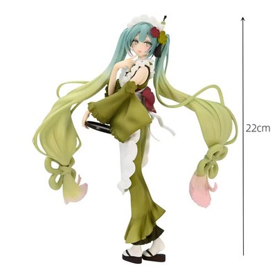 22cm Figure Hatsune Miku Matcha Ice Cream Beautiful Girl Action Figure PVC