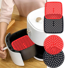 Reusable Non-Stick Silicone Liner Mat for Air Fryer - Round & Square